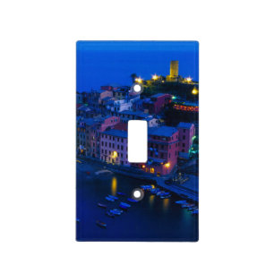 Europe, Italy, Cinque Terre, Vernazza. Hillside Light Switch Cover