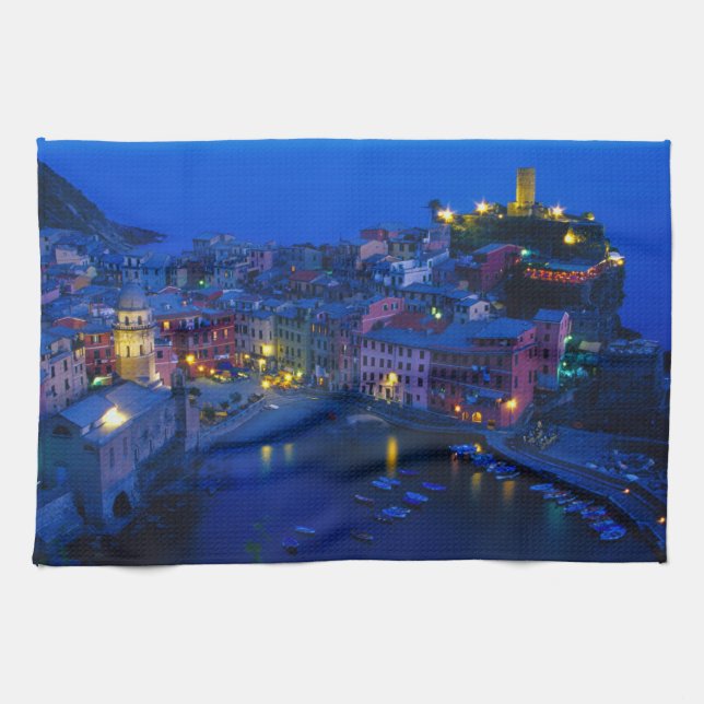 Europe, Italy, Cinque Terre, Vernazza. Hillside Towel (Horizontal)