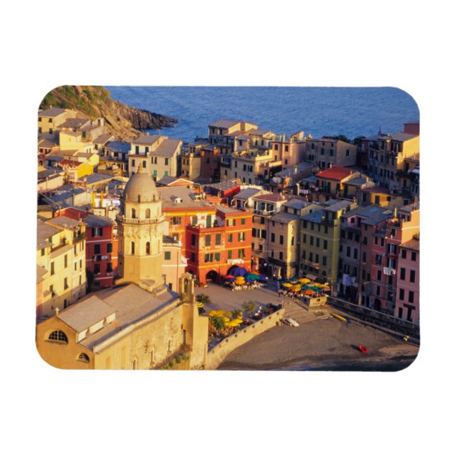 Europe, Italy, Cinque Terre. Village of Vernazza Magnet (Horizontal)