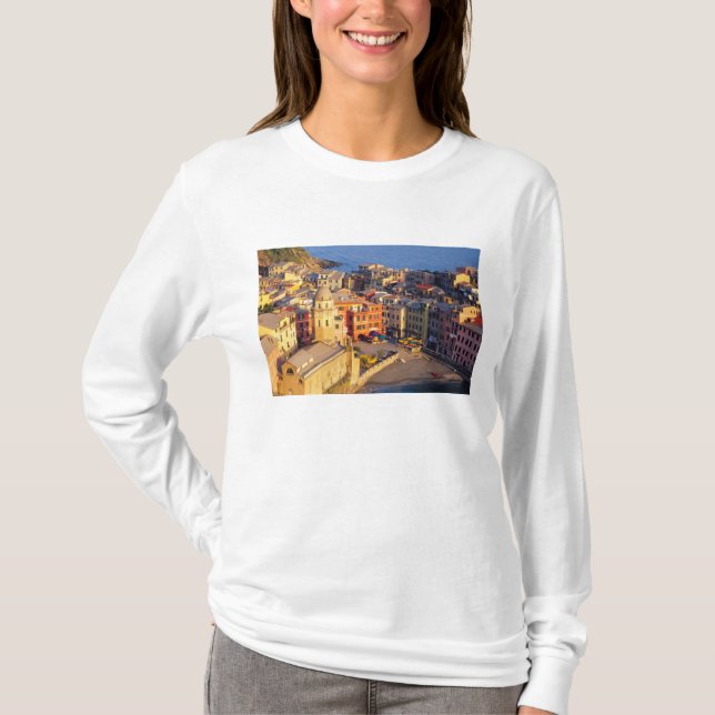 Europe, Italy, Cinque Terre. Village of Vernazza T-Shirt (Front)
