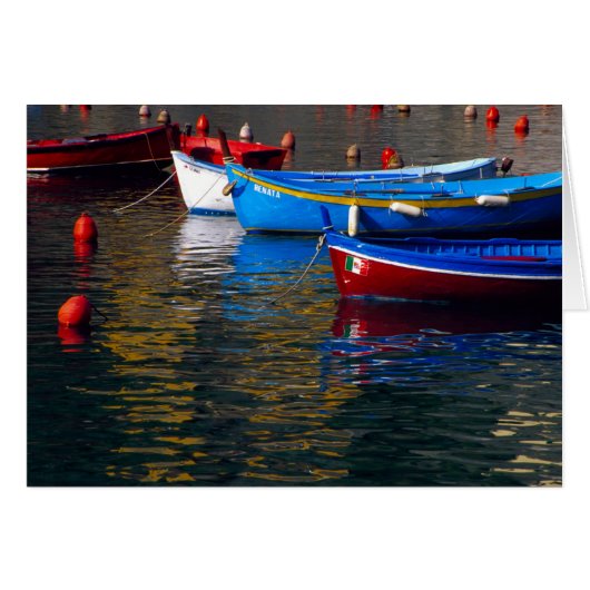 Europe, Italy, Cinque Terry, boats in Vernazza (Front Horizontal)
