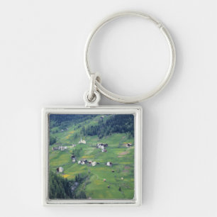 Europe, Italy, Dolomite Alps. This tiny village Keychain