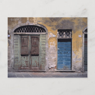 Europe, Italy, Lucca. These old doors add Postcard