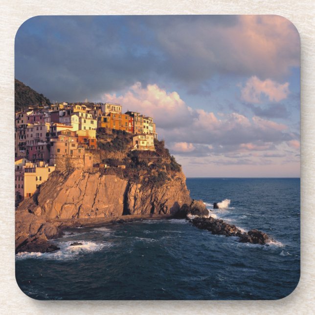 Europe, Italy, Manarola. The cliff-nestled Drink Coaster (Front)