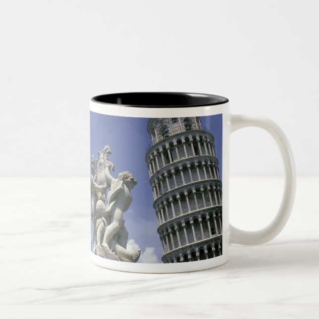 Europe, Italy, Pisa, Leaning Tower of Pisa Two-Tone Coffee Mug (Right)