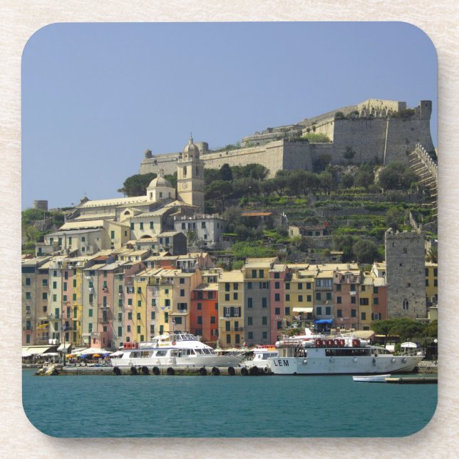 Europe, Italy, Portovenere aka Porto Venere. Beverage Coaster (Front)