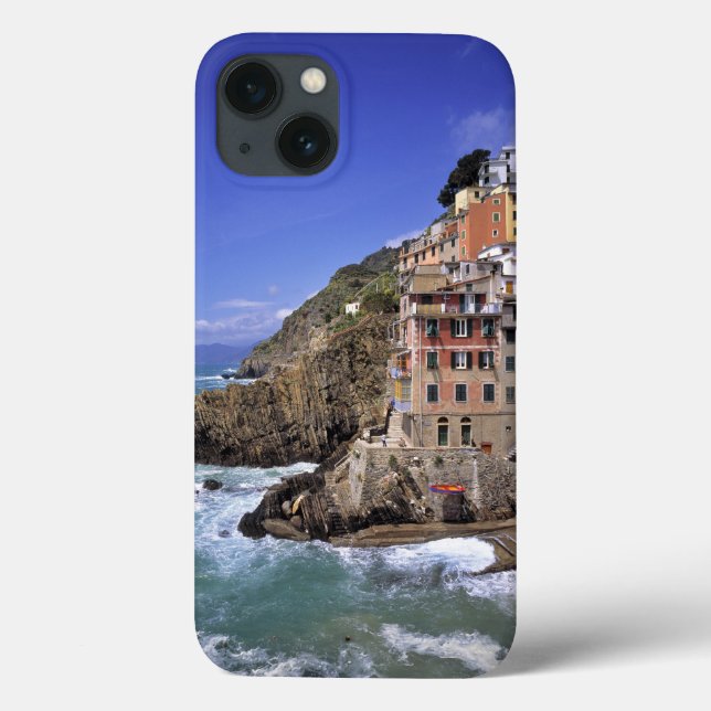 Europe, Italy, Riomaggiore. Riomaggiore is built Case-Mate iPhone Case (Back)