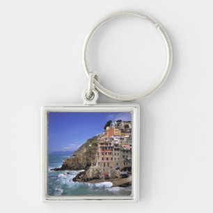 Europe, Italy, Riomaggiore. Riomaggiore is built Keychain
