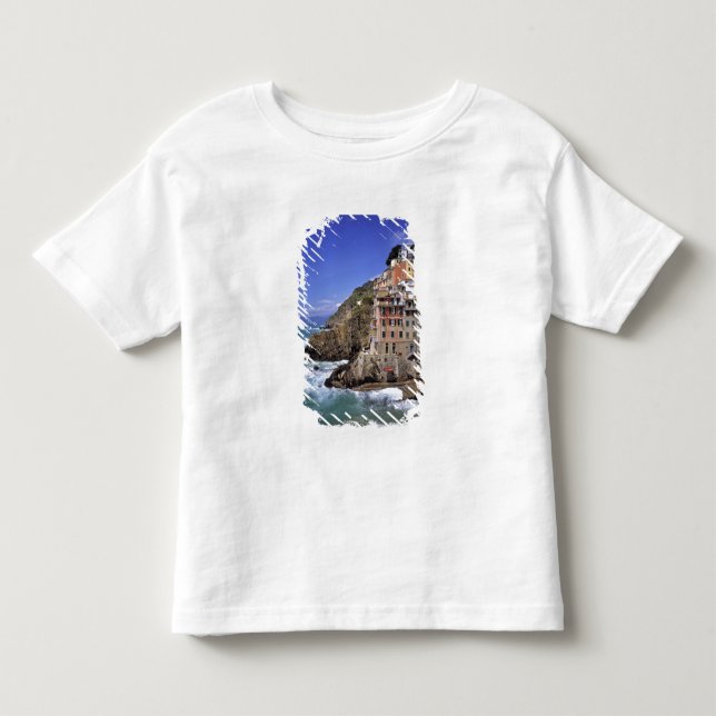 Europe, Italy, Riomaggiore. Riomaggiore is built Toddler T-shirt (Front)