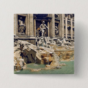 Europe, Italy, Rome. Coins litter the bottom of Pinback Button