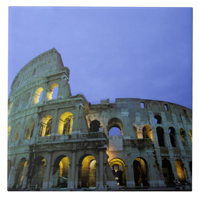 Europe, Italy, Rome. Evening view of the Ceramic Tile (Front)