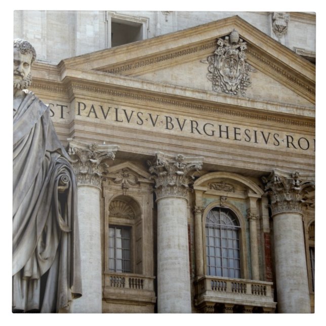 Europe, Italy, Rome. St. Peter's Basilica (aka 2 Ceramic Tile (Front)