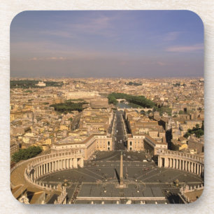 Europe, Italy, Rome, The Vatican. View from St. Beverage Coaster