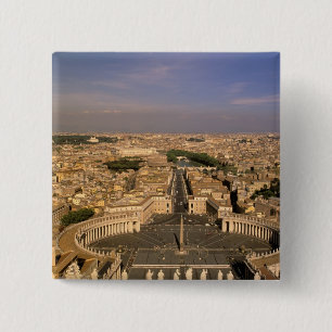 Europe, Italy, Rome, The Vatican. View from St. Pinback Button