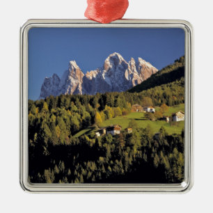 Europe, Italy, San Pietro. The Odle Group seem Metal Ornament
