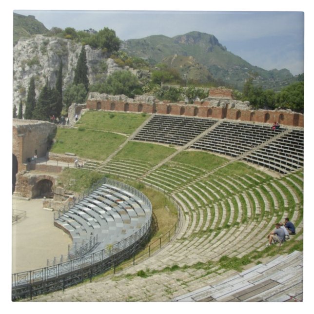 Europe, Italy, Sicily, Taormina. 3rd century Ceramic Tile (Front)