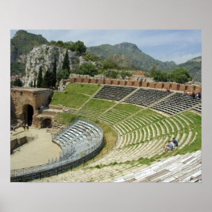 Europe, Italy, Sicily, Taormina. 3rd century Poster