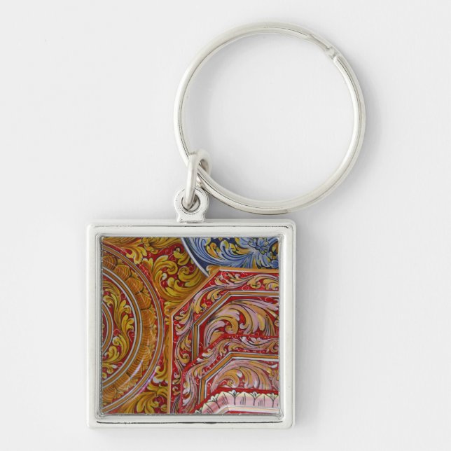 Europe, Italy, Sicily, Taormina. Traditional 2 Keychain (Front)