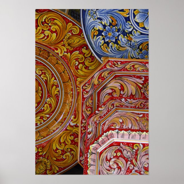 Europe, Italy, Sicily, Taormina. Traditional 2 Poster (Front)