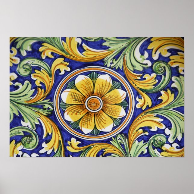 Europe, Italy, Sicily, Taormina. Traditional 4 Poster (Front)