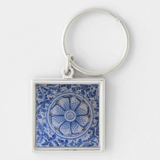 Europe, Italy, Sicily, Taormina. Traditional 5 Keychain (Front)