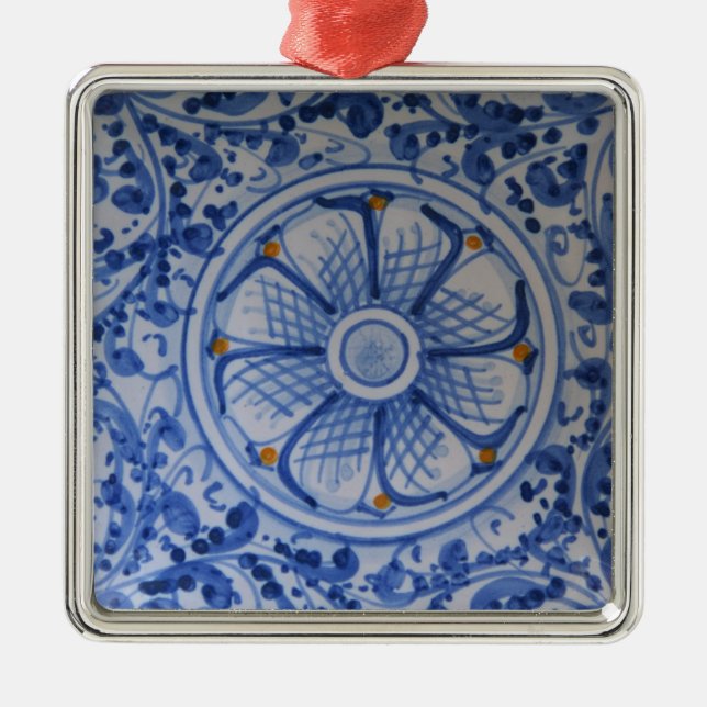 Europe, Italy, Sicily, Taormina. Traditional 5 Metal Ornament (Front)
