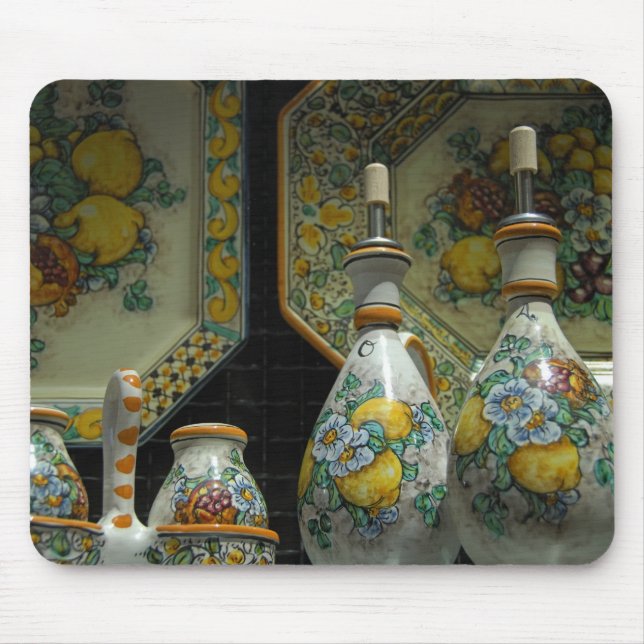 Europe, Italy, Sicily, Taormina. Traditional 7 Mouse Pad (Front)