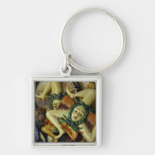 Europe, Italy, Sicily, Taormina. Traditional 9 Keychain