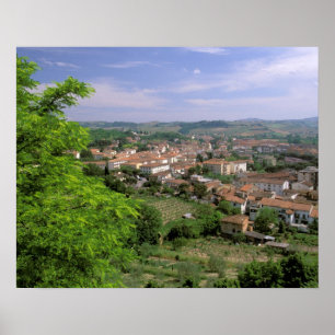 Europe, Italy, Tuscany, Certaldo. Medieval hill Poster