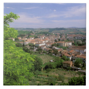 Europe, Italy, Tuscany, Certaldo. Medieval hill Tile