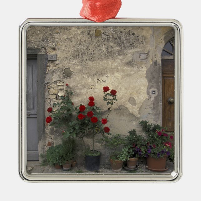 Europe, Italy, Tuscany, Chianti, Tuscan doorway; Metal Ornament (Front)