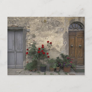 Europe, Italy, Tuscany, Chianti, Tuscan doorway; Postcard