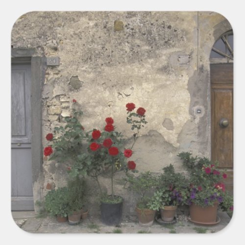 Europe Italy Tuscany Chianti Tuscan doorway Square Sticker