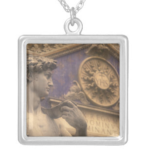 Europe, Italy, Tuscany, Florence, Piazza della Silver Plated Necklace
