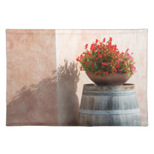 Europe, Italy, Tuscany. Flower pot Placemat