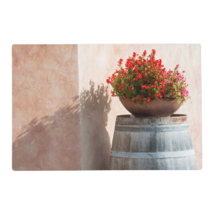 Europe, Italy, Tuscany. Flower pot Placemat