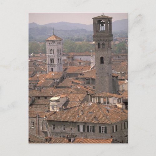 Europe Italy Tuscany Lucca Town panorama Postcard