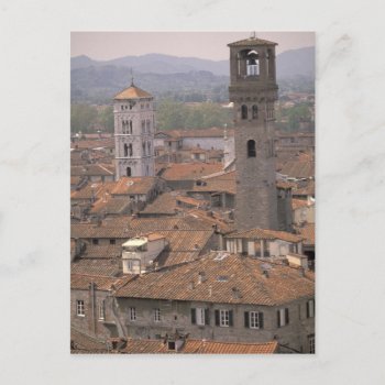 Europe  Italy  Tuscany  Lucca  Town Panorama Postcard by takemeaway at Zazzle