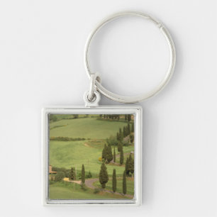 Europe, Italy, Tuscany, Monticchiello. Curvy Keychain