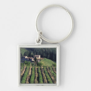 Europe, Italy, Tuscany. Scenic villa cyprus. Keychain
