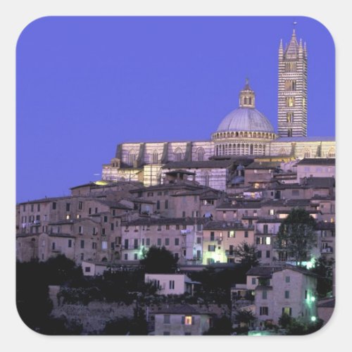 Europe Italy Tuscany Siena 13th C Duomo and Square Sticker