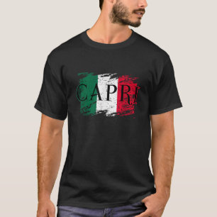 Europe Italy Vacation Travel Capri Italian Flag T-Shirt