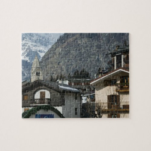 Europe Italy Valle dAosta COURMAYEUR Town Jigsaw Puzzle