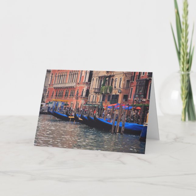 Europe, Italy, Venice, gondolas in canal Card (Front)