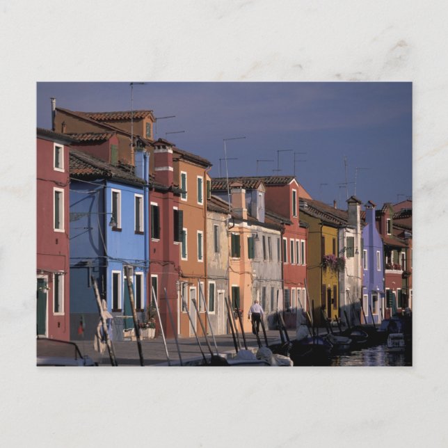 Europe, Italy, Venice. Multi, colored houses Postcard (Front)