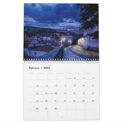 Europe landscapes calendar