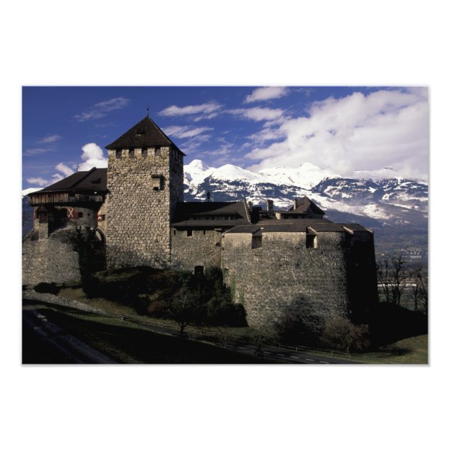 Europe, Liechtenstein, Vaduz. Vaduz castle, 2 Photo Print (Front)