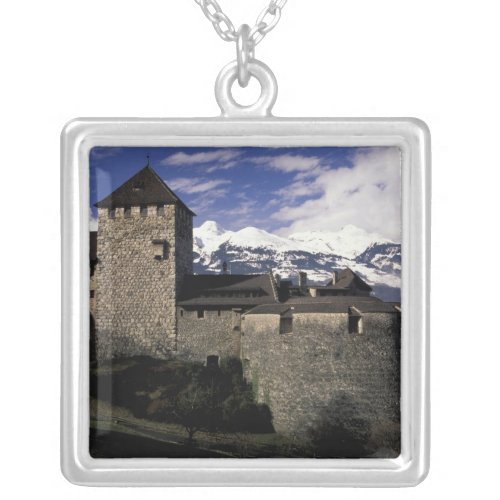 Europe Liechtenstein Vaduz Vaduz castle 2 Silver Plated Necklace