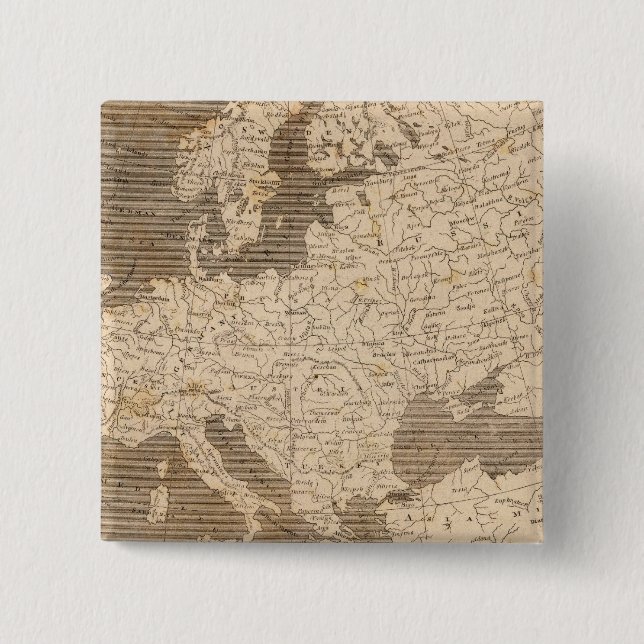 Europe Map by Arrowsmith Button (Front)