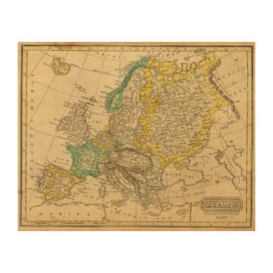 Europe Map by Worcester Wood Wall Decor